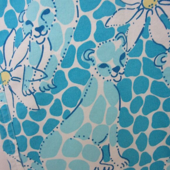 Lioness Leopard Ankle Crop Pant Blue Daisy Pockets - Picture 2 of 12